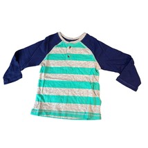 Spotted Zebra Boys 2T Striped 100% Cotton Long Sleeve Button Crew Neck T... - £7.13 GBP