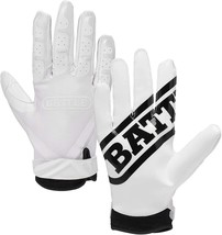 Battle Ultra-Stick Receiver Gloves, Youth Small - White/White - $28.04