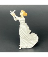Royal Doulton &quot;Thinking of You&quot; Ceramic Figurine Girl Holding Dove 1991 - $461.34 MXN