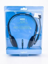Logitech H111 Wired Headset Stereo Headphones with Noise Cancelling Micr... - £16.97 GBP