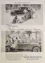 1925 Print Ad New Marmon Automobiles Convertible Summer Sled Dogs,Coupe in Snow - £18.30 GBP
