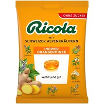 Ricola Ginger Orange Mint  SUGAR FREE -75g-Made in Germany-FREE SHIPPING - $176.86 MXN