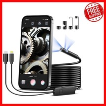 16.5FT Waterproof Endoscope Camera with Dual-Lens and Adjustable LED Lights - $815.32 MXN