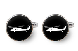 UH-60 black hawk helicopter cufflinks,black hawk cufflinks,helicopter cufflinks - £15.97 GBP