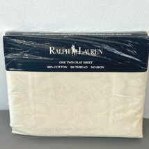 Ralph Lauren Home Twin Flat Sheet Avery Cream Damask 200TC Vintage Sealed K6 - £29.72 GBP