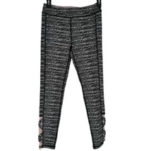 Ideology Caged Legging Girls L Black White Pink Trim - $10.89