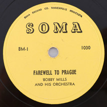 Bobby Mills - Farewell To Prague / Golden Age Waltz - 78 rpm Record 1030 Czech - £25.28 GBP