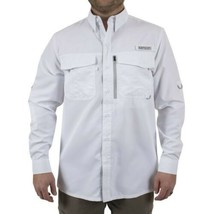 Realtree Men&#39;s Long Sleeve Fishing Guide Shirt, Bright White Size 2XL(50... - £27.45 GBP