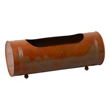 Old Metal Candlebox Long Tray Planter in rust finish - $32.00