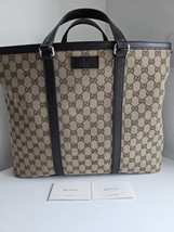 Gucci Large 2 Way Tote Shoulder Shopper Bag Original Gg Supreme New Authentic  - £688.04 GBP