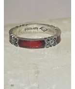Judith Jack ring  size 7.75 marcasites red  stacker band sterling silver... - €48,99 EUR
