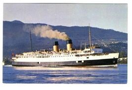 C P R Princess Marguerite Postcard Canadian Pacific Railroad Trangle Run  - $9.90