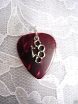 WILD STREET FIGHTER BLOOD RED GUITAR PICK w BRASS KNUCKLES CHARM ADJ NEC... - $6.99 CAD