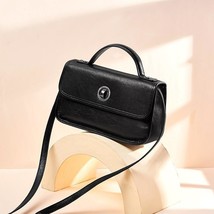 Vintage Natural Real Cow Leather Crossbody Bags For Women Versatile Solid Color  - £133.63 GBP
