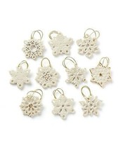 Lenox Snowflake Miniature Tree Ornaments Set Of 10 Winter Christmas New - £58.72 GBP