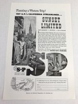 Southern Pacific Sunset Limited Vtg 1954 Print Ad Advertising Art - $9.89