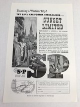 Southern Pacific Sunset Limited Vtg 1954 Print Ad Advertising Art - £7.81 GBP