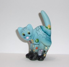 Fenton Glass Jadeite &quot;Boo&quot; Halloween Scaredy Cat Figurine Ltd Ed #2/39 K Barley - £138.83 GBP