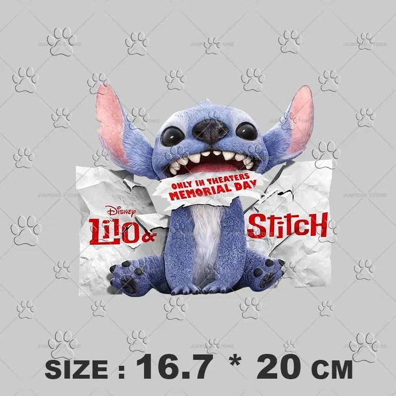 2025 Lilo Stitch Movie Iron on Patches for Clothes T-shirt Transfer -SDZ118 - $3.72 CAD