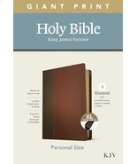 KJV Personal Size Giant Print Holy Bible (Red Letter, LeatherLike, Brown... - £28.15 GBP