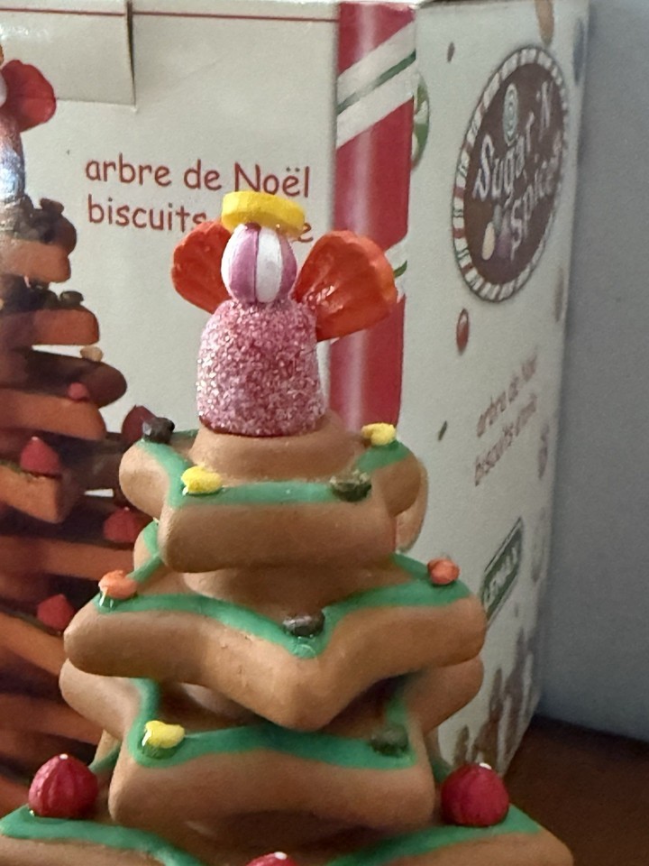 VTG Retired 2004 LEMAX Baked Cookie Christmas Tree Sugar & Spice Village MIB Item image 5