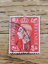 Great Britain Stamp King George VI 1d Used Red - $1.89