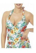 Time And Tru Women&#39;s Tropical Push Up Tankini Swimsuit Top - £12.56 GBP