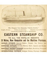 1906 Eastern Steamship Calvin Austin Advertisement Maine Maritime Nautic... - $24.99