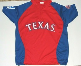Texas Rangers Adult M Medium Red Blue MLB 2015 West Division Champions Jersey - £13.20 GBP