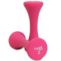 Tone Fitness Hourglass Shaped Dumbbells, Pair | Multiple Choices, Green (3 Pound - £18.94 GBP