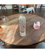Judy Brater Studio Art Pottery Bud Vase Dogwood Floral Hand Painted Sign... - $27.64 CAD