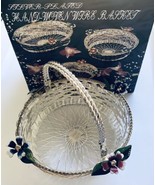 Vintage Hand Woven Wire Basket Silver Plated Pretty Flowers Gift Flower ... - £19.43 GBP