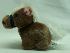VINTAGE Russ LITTLE BROWN &amp; WHITE HORSE 6&quot; Plush STUFFED ANIMAL Toy 1980&#39;s - $18.32