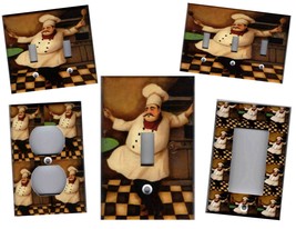 FAT CHEF Kitchen Decor Light Switch Plates and Outlets - $7.20+