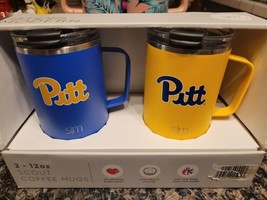 Pittsburgh Panthers NCAA Football,baseball Basketball Set Of 2 -12oz Mugs  New - £16.26 GBP