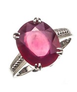 Arenaworld 7 Carat Ruby Gemstone Handmade Art&amp;Deco Style 925 Sterling Si... - $59.00