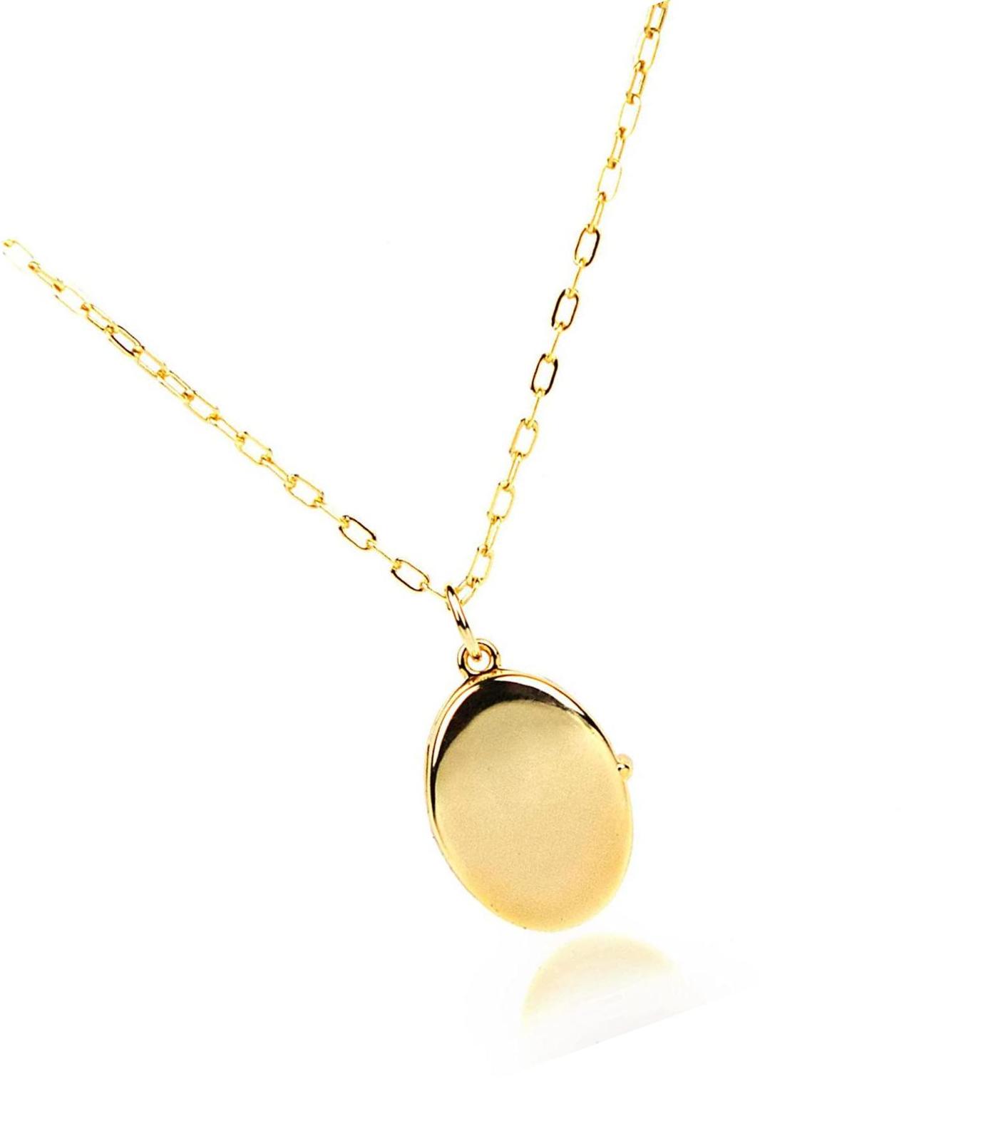 Primary image for Simply Jewelry Women's Gold Oval Locket Pendant