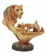 Bengal Tiger Statue 7&quot;Tall Faux Wood Resin Tiger Family Jungle Wildlife ... - $39.63 CAD