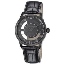 Stuhrling Men&#39;s Aviator Black Dial Watch - 650.04 - £67.29 GBP
