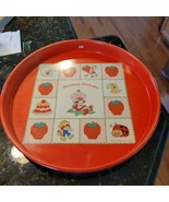 Vintage Strawberry Shortcake Custard Serving Tray Cheinco Tin Round Plat... - $415.48 MXN