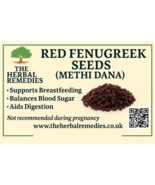 Red  FENUGREEK SEEDS METHI DANA GREEK HAY  100g 100% Pure & Natural - $47.17