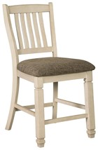 Bolanburg Beige Upholstered Barstool (Set of 2) - Padded, Backrest - £153.62 GBP