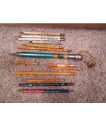 VINTAGE ANTIQUE LOT OF PENCILS, SOME WITH ADVERTISING O.W. TRINDAL, LAND... - $8.90