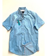 Robert Graham Short Sleeve Charlton Paisley Shirt Tailored Fit Teal ( S )  - £98.82 GBP