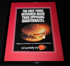 1998 McDonald&#39;s Quarter Pounder Framed 11x14 ORIGINAL Advertisement - $34.64