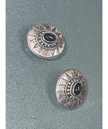 vintage 925 Sterling Silver Vintage Mexico Black Onyx Clip On - $96.21 CAD