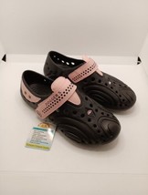 Doggers Womens 5/6 Ultralite Black w/ Pink Adjustable Strap Comfort Shoes - £14.96 GBP