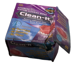 Clean It Denture Wipes, 40 ct (Box is open) - $9.99