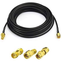 Rf Coaxial Sma Male To Sma Female Bulkhead Rg174 9.8Ft Cable + 3Pcs Rf Coax Sma  - £15.97 GBP