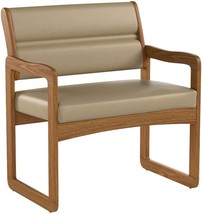 Wooden Mallet DWBA1-1 Valley Bariatric Guest Chair, Medium Oak/Cream - £233.53 GBP